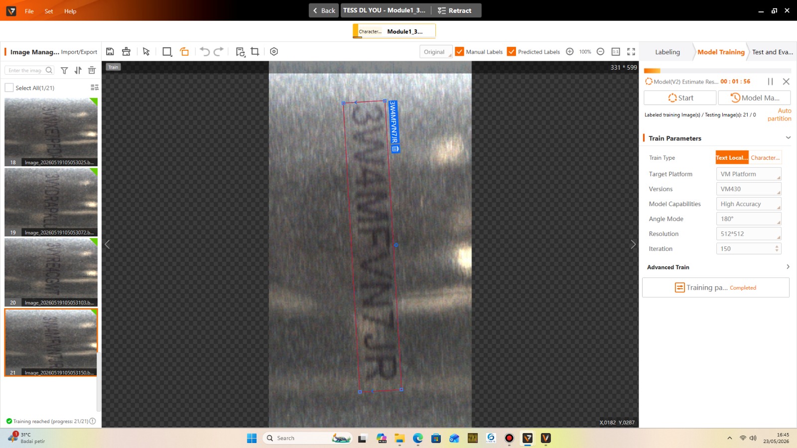 Project DPM OCR Character Recognition OCR Inspection System automation project Indonesia
