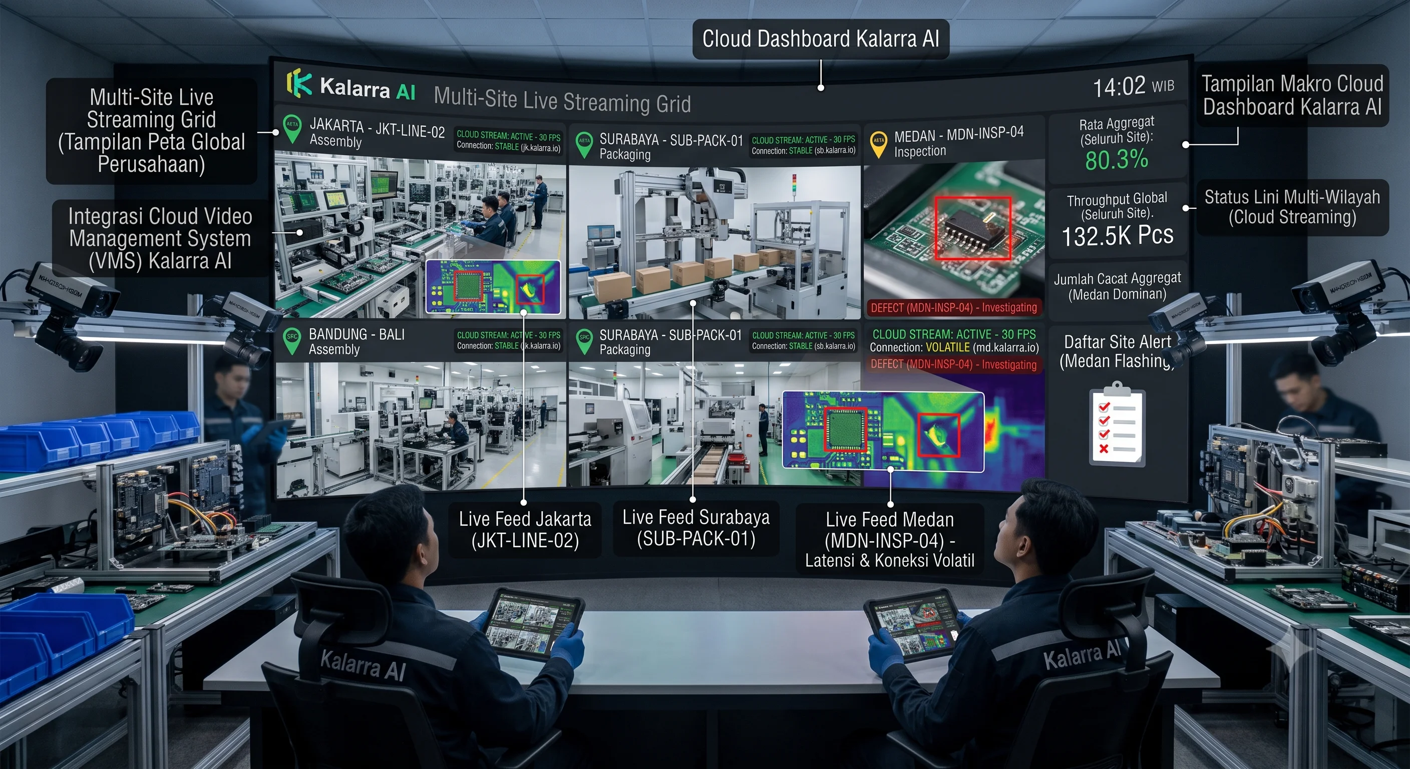Cloud Monitoring Multi-Site untuk 3 Pabrik dalam Satu Dashboard - Foto Dokumentasi Implementasi 2 - Kalarra.ai