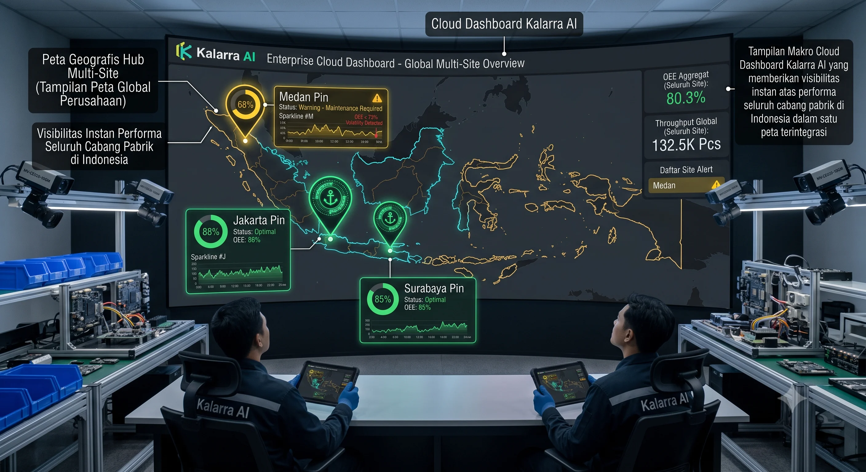 Cloud Monitoring Multi-Site untuk 3 Pabrik dalam Satu Dashboard - Foto Dokumentasi Implementasi 4 - Kalarra.ai