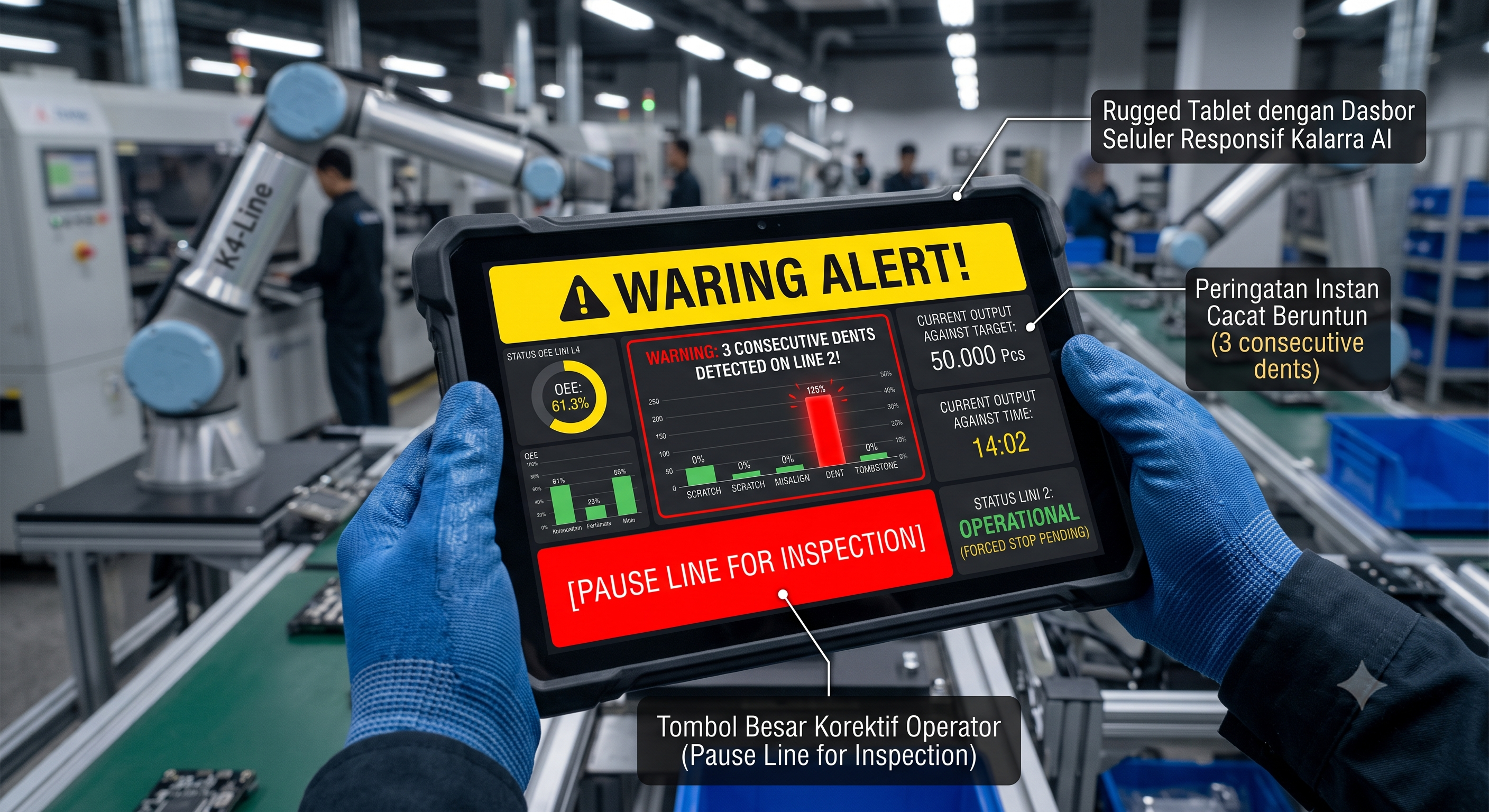 Realtime Dashboard Monitoring untuk Produksi dan Quality Control - Kalarra.ai Case Study