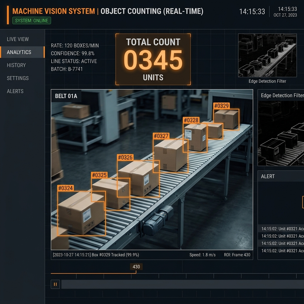 Counting Produk di Conveyor dengan AI untuk Tracking Produksi - Kalarra.ai Case Study
