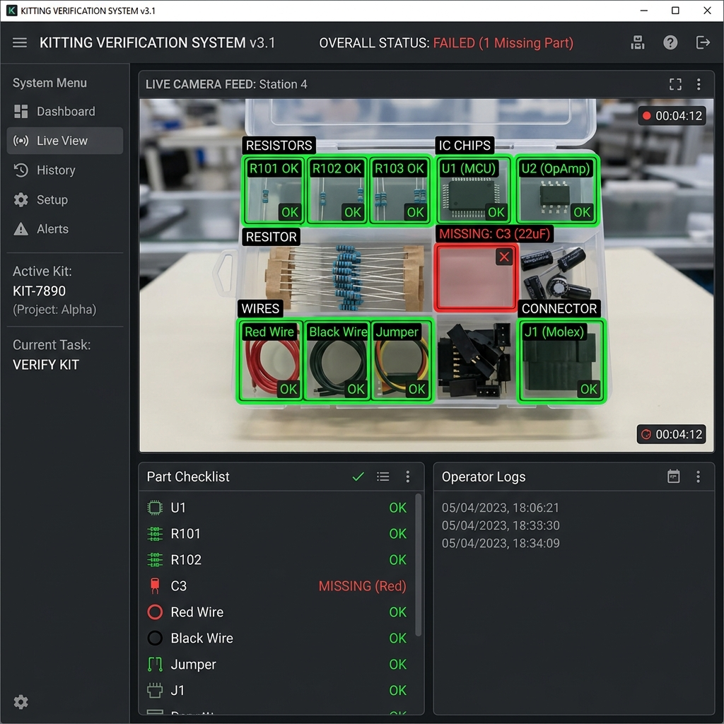Verifikasi Kitting Komponen Elektronik dengan AI Camera - Kalarra.ai Case Study