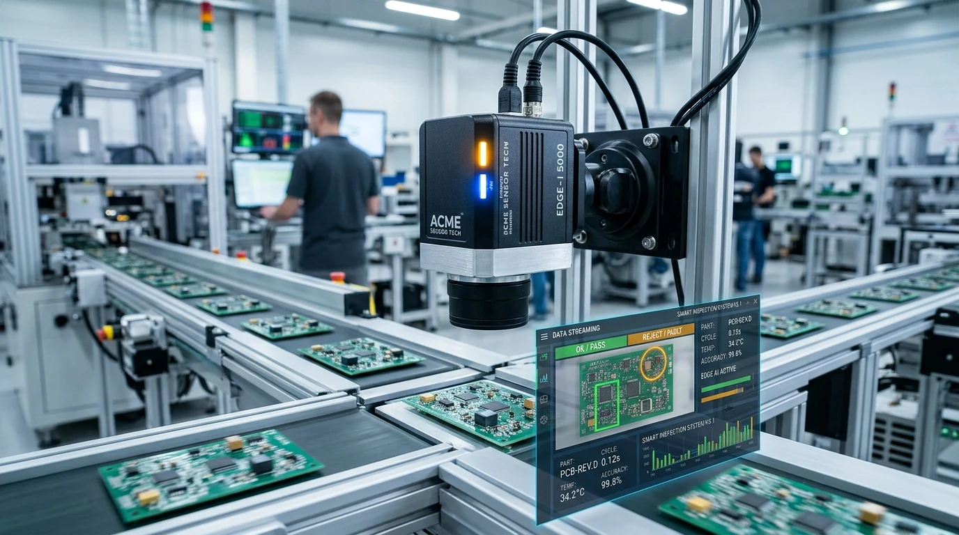 Smart camera arsitektur edge computing mengurangi beban bandwidth jaringan lokal pabrik manufaktur