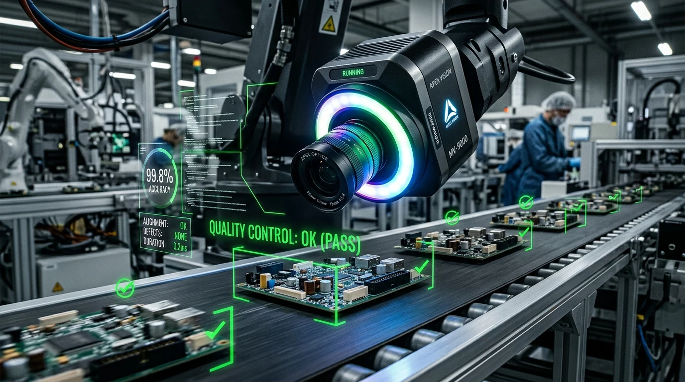 Smart camera untuk machine vision industri all-in-one standalone device dengan algoritma AI VisionMaster