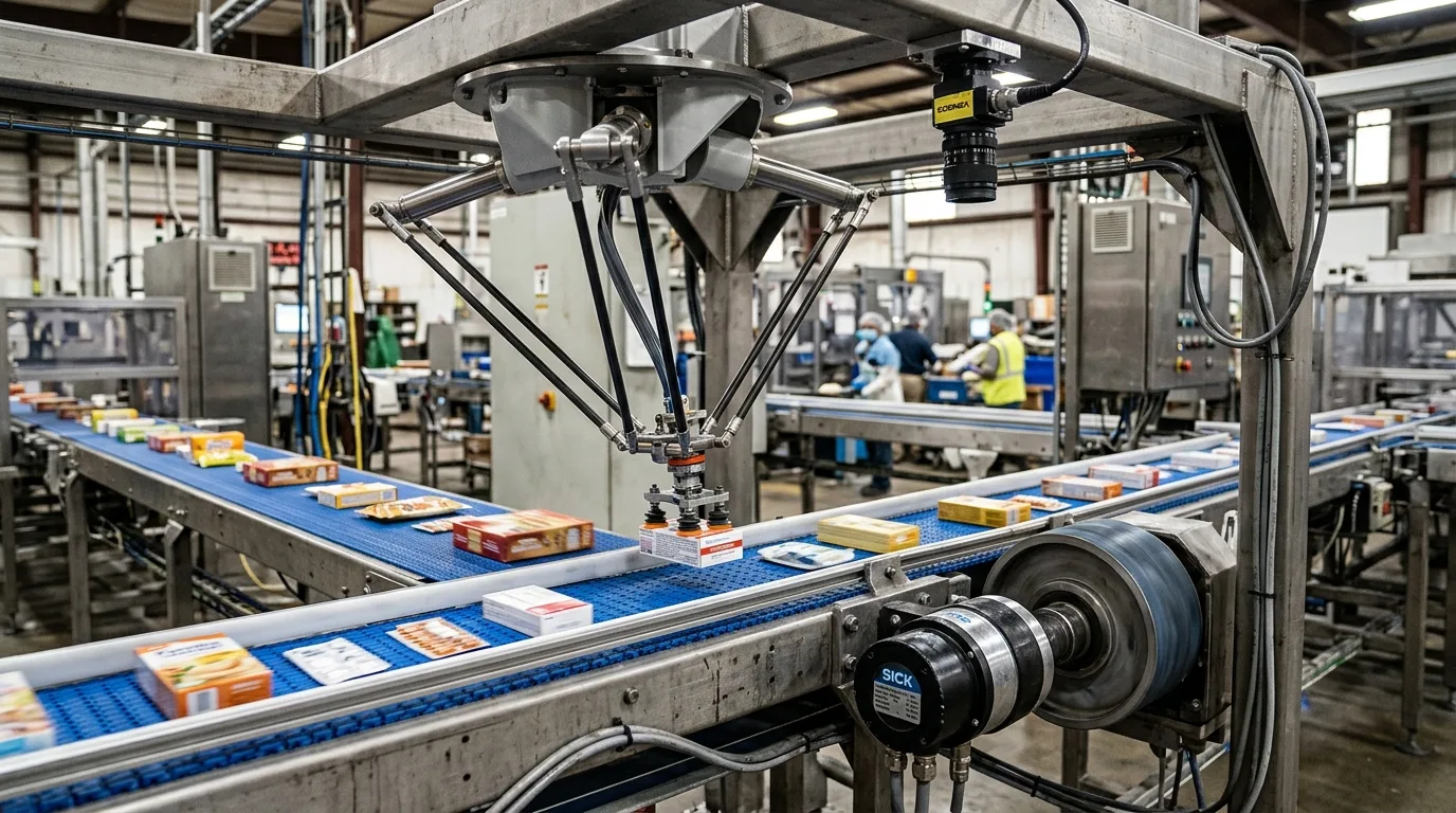 Vision Guided Robot: Sinkronisasi Visual Conveyor Tracking untuk Penanganan Material Berkecepatan Tinggi